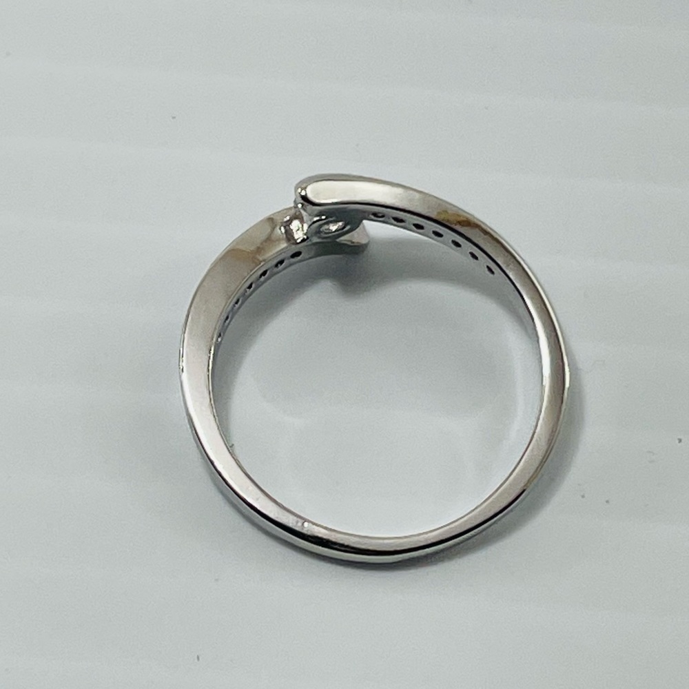 Silver Wedding Ring Band Women Promise Engagement Anniversary Jewelry Gift Box - Picture 8 of 10